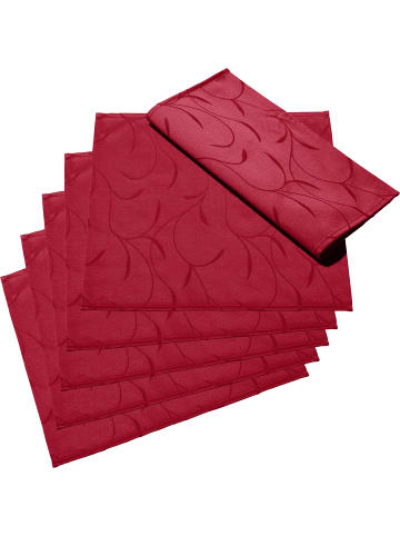 Erwin Müller Jacquard Serviette 6er-Pack Remscheid in rubin
