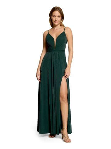 Vera Mont Abendkleid mit Lurexfaden in Dark Moss