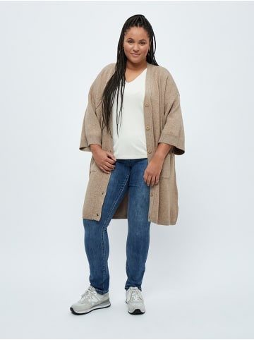 Peppercorn Strickjacke in Warm Sand Melange