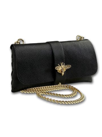 Toscanto Leder Schultertasche, Clutch Toscanto Tasche schwarz ca. 23cm