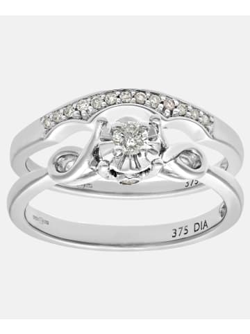 Diamant L'éternel Ring aus 375 Weißgold mit 0.15 Karat Diamant