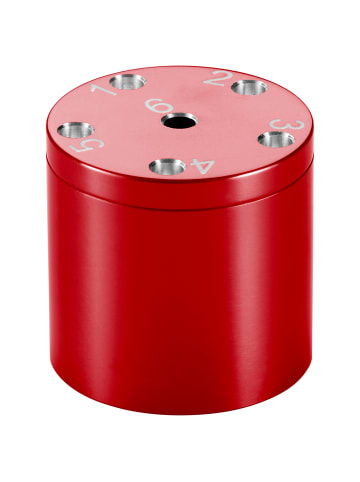 Bestsaller 2er-Set: Würfelspiel SUPER SIX Aluminum in Rot in Rot
