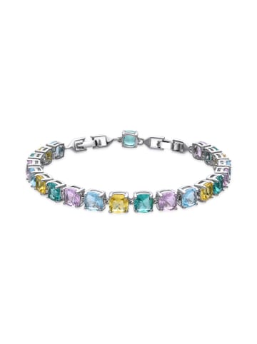 Luxenter Armband in Silberoptik mit mehrfarbigen Zirkonia-Steinen – Dow