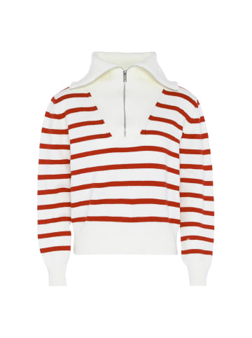 Bridgeport Damen Sweater in WOLLWEISS ROT