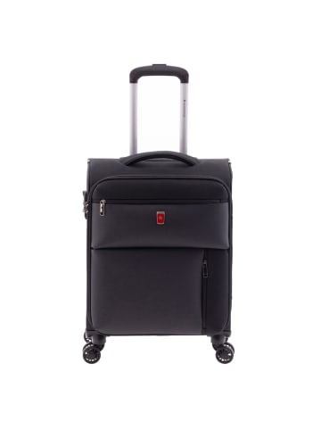 Gladiator 3700 4 Rollen Kabinentrolley 55 cm mit Dehnfalte black
