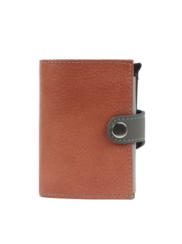 Margelisch Kreditkarten-Minibörse noonyu double leather in salmon