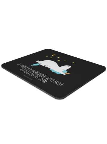 Mr. & Mrs. Panda Mousepad Einhorn Sternenhimmel mit Spruch in Schwarz