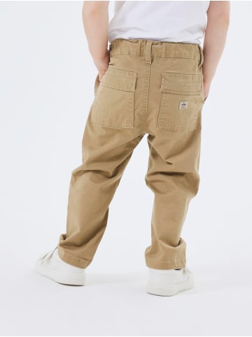 name it Stretch Chino Hose Gerade Twill Denim Pants in Beige