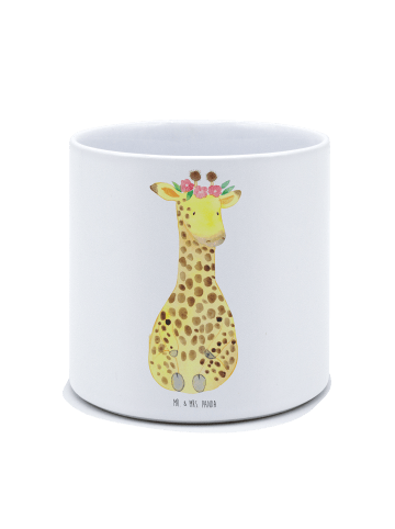 Mr. & Mrs. Panda XL Blumentopf Giraffe Blumenkranz ohne Spruch in Weiß