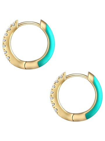 Glanzstücke München Creolen aus Sterling Silber mit Zirkonia in gelbgold