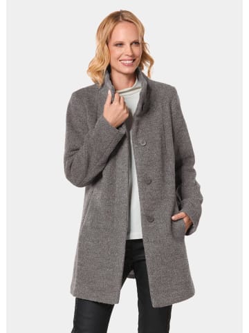 GOLDNER Kurzmantel in mittelgrau / beige / melange