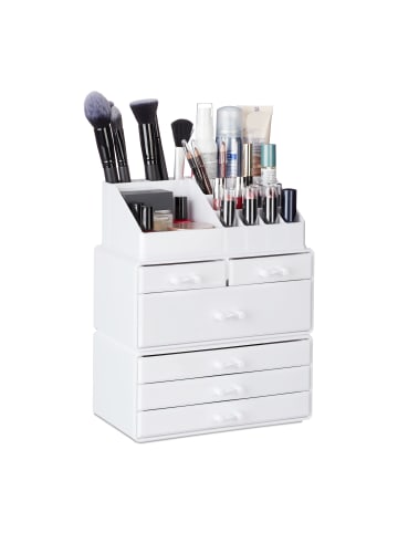 relaxdays 2x Kosmetikorganizer in Weiß