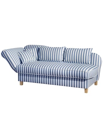 58 aufm Kessel RECAMIERE Armlehne links Katia Flachgewebe blau