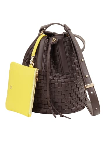 DuDu Filicudi M. Beuteltasche Leder 19 cm in coffee brown