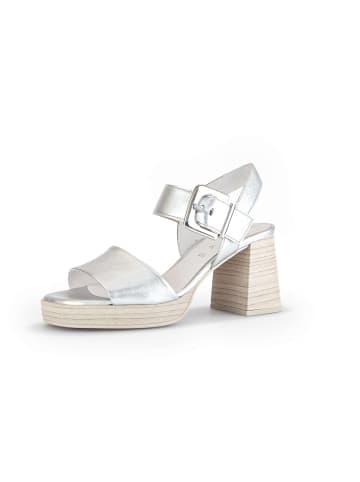 Gabor Fashion Plateau Sandalen in silber