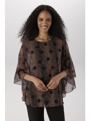 Aniston SELECTED Chiffonbluse in schwarz-kupfer