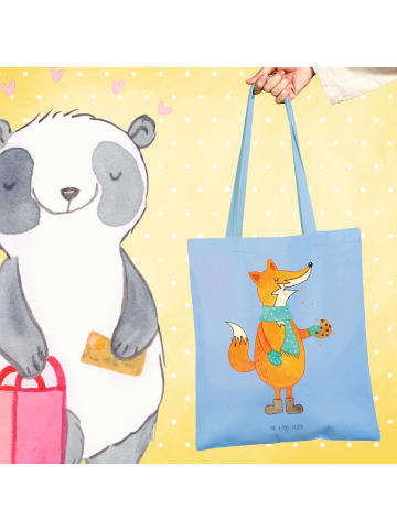 Mr. & Mrs. Panda Tote Bag Fuchs Keks ohne Spruch in Sky Blue