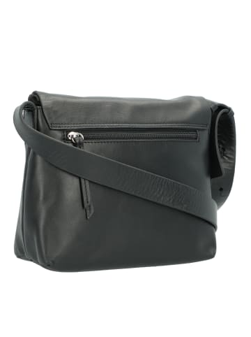 Jost Arva Umhängetasche Leder 23 cm in schwarz