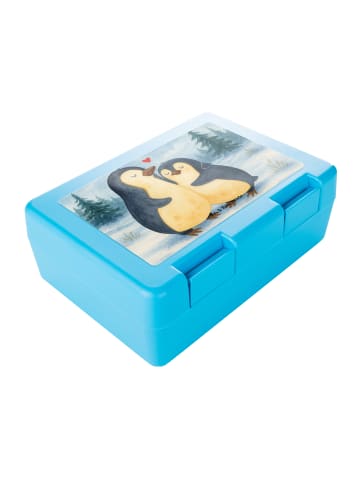 Mr. & Mrs. Panda Lunchbox Pinguin umarmen Design ohne Spruch in Weiß