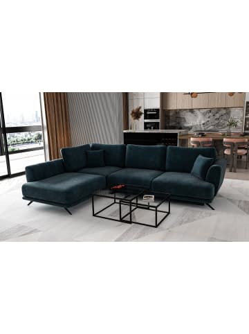 MF Design Lardo Recamiere Links in Blautanne -  (L) 191 x (B) 276 x (H) 90 cm