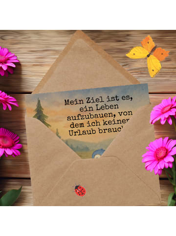 Mr. & Mrs. Panda Glückwunschkarte Pinguin Lagerfeuer Design mit ... in Weiß