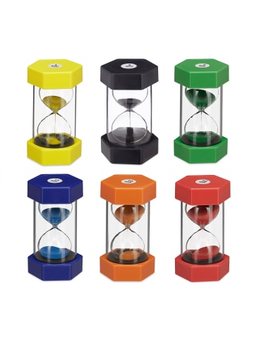 relaxdays 6-tlg. Sanduhren Set in Bunt