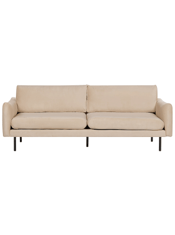 Beliani 3-Sitzer Sofa VINTERBRO in Beige/Schwarz - (W) 220 x (H) 86 x (L) 84 cm