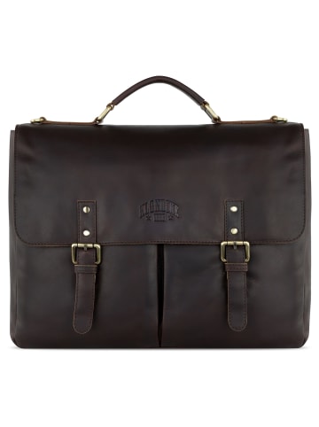 KLONDIKE 1896 Rush Louis Aktentasche Leder 38 cm Laptopfach in dunkelbraun