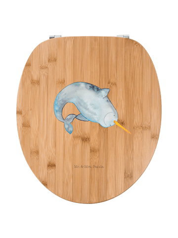 Mr. & Mrs. Panda Toilettendeckel Narwal ohne Spruch in Braun
