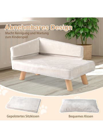 COSTWAY Katzensofa 71 x 43 x 40 cm in Weiß