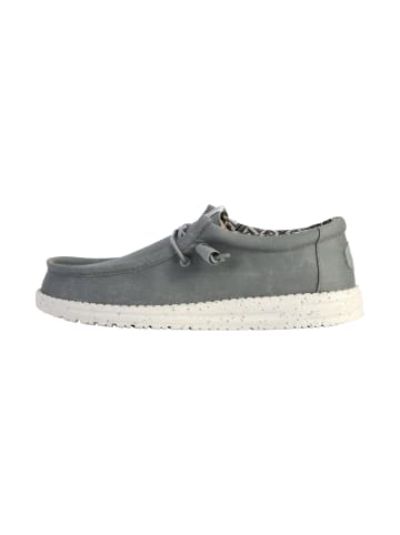 Hey Dude Mokassin mit Schnürsenkeln Wally Stretch Canvas Grau