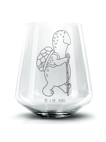 Mr. & Mrs. Panda Longdrinkglas Schildkröte Wanderer ohne Spruch in Transparent