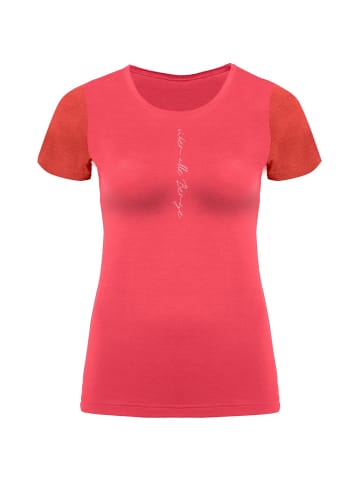 EIN SCHÖNER FLECK ERDE W ÜBER ALLE BERGEMERINO 120 KURZARMSHIRT in Rot