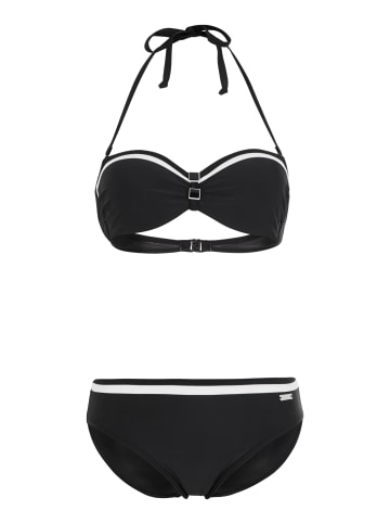 LASCANA Bügel-Bandeau-Bikini in schwarz