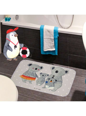 Mr. & Mrs. Panda Duschvorleger Koala Familie ohne Spruch in Grau Pastell