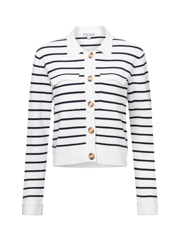 Marie Lund Strickjacke in weiß marine - 0002