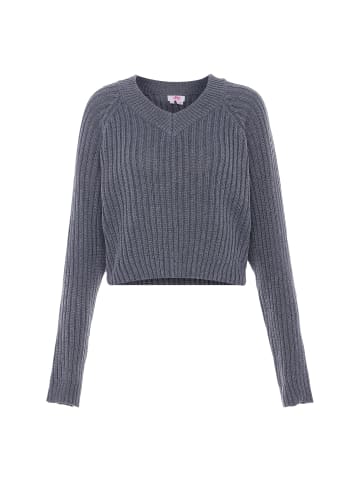 myMo Damen Pullover in DUNKELGRAU MELANGE