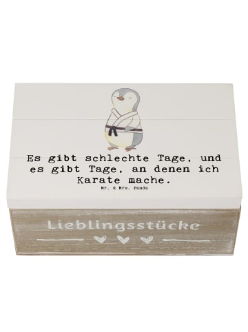 Mr. & Mrs. Panda Box Pinguin Karate mit Spruch in Weiß