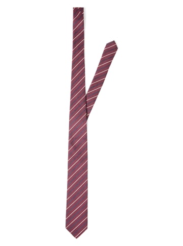 OLYMP LEVEL 5 Krawatte in bordeaux marine - 0001