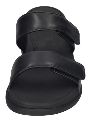 fitflop Pantoletten F-MODE GO ADJUSTABLE TWO-BAR BUCKLE SLIDES in schwarz