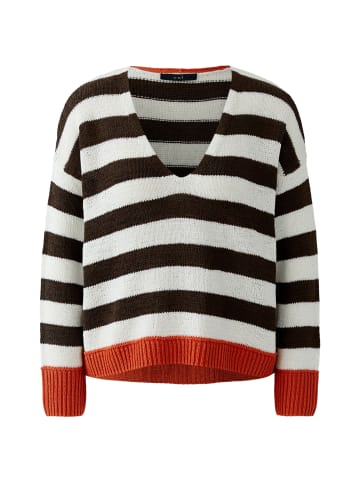 Oui Pullover in white brown