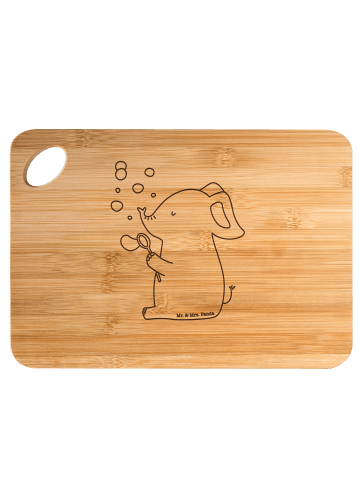 Mr. & Mrs. Panda Küchenbrett Elefant Seifenblasen ohne Spruch in Braun