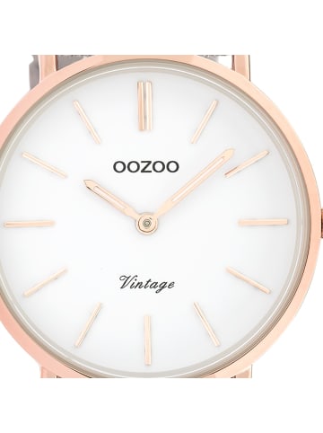 Oozoo Armbanduhr Oozoo Vintage Series grau mittel (ca. 32mm)