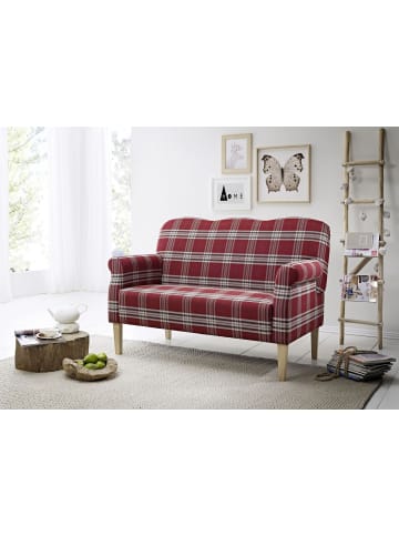 58 aufm Kessel KÜCHENSOFA Karin Bezug Flachgewebe Buche natur / rot