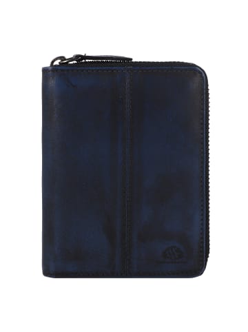 Greenburry Destressed Geldbörse RFID Schutz Leder 13 cm in navy blue
