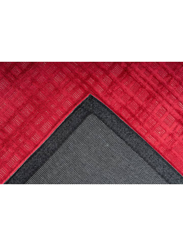 Kayoom Wohnzimmer Teppich – Kurzflorteppich Karma 125 in cherry - rechteckig