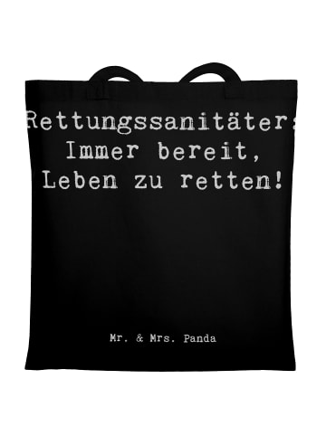 Mr. & Mrs. Panda Schultasche Spruch Rettungssanitäter Held mit S... in Schwarz