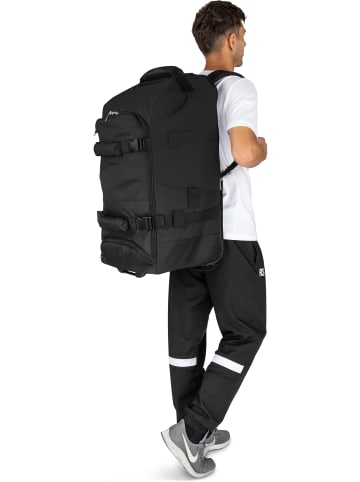 normani Reisetasche mit Rollen und Rucksackfunktion Melano90 in Schwarz