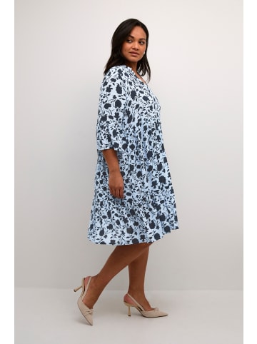 KAFFE curve Kleid KCisma A-shape in Blue Tone Graphic Flower