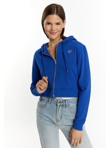 myMo Zip Hoodie Cropped in Royalblau